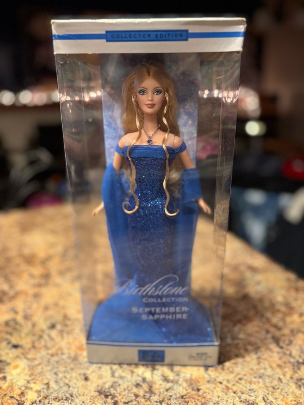 Barbie Collector Edition Blue Glitter Evening Gown
